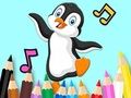 Juego Libro para colorear: Pingüino bailando  en línea