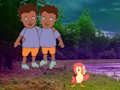 Juego Los gemelos escapan del bosque nocturno  en línea