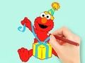 Juego Libro para colorear: Regalo de Elmo  en línea