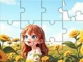 Juego Rompecabezas: Chica Girasol  en línea