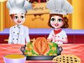Juego Chef gemelos cocinando la cena de Acción de Gracias  en línea