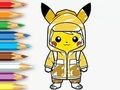 Juego Libro para colorear: Chubasquero Pikachu  en línea