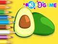 Juego Libro para colorear: fruta de aguacate  en línea
