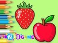 Juego Libro para colorear: manzana y fresa  en línea