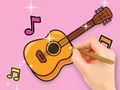 Juego Libro para colorear: Guitarra estrella  en línea