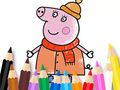 Juego Libro para colorear: Mamá Cerdita Invierno  en línea