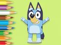 Juego Libro para colorear: Bluey feliz en línea Juego Libro para colorear: Bluey feliz en línea