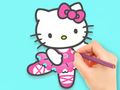 Juego Libro para colorear: Hello Kitty bailando  en línea