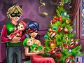 Juego Navidad familiar de niña punteada  en línea