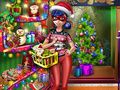 Juego Compras navideñas de niña punteada  en línea