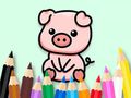 Juego Libro para colorear: Cerdo lindo 2  en línea