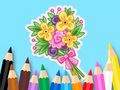 Juego Libro para colorear: Ramo de amor  en línea