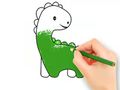 Juego Libro para colorear: Precioso bebé dinosaurio  en línea