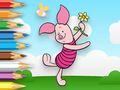 Juego Libro para colorear: Piglet sostiene un molino de viento de juguete  en línea