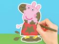 Juego Libro para colorear: Peppa en el barro  en línea