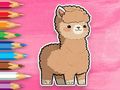 Juego Libro para colorear: linda alpaca  en línea