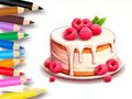 Juego Libro para colorear: pastel de bayas  en línea
