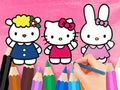 Juego Libro para colorear: Hello Kitty con amigos  en línea