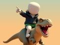 Juego Hombre palo. Arena de dinosaurios  en línea