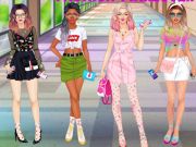 Juego Cambio de imagen de moda del equipo de chicas universitarias  en línea