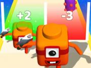Juego Combinar cubo de números: juego de carrera en 3D  en línea