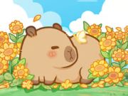 Juego Rompecabezas: Carpincho En Girasoles  en línea