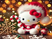 Juego Rompecabezas navideño de Hello Kitty  en línea