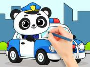 Juego Libro para colorear: Panda policía  en línea