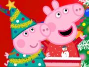 Juego Rompecabezas: Preparación navideña de Peppa Pig  en línea