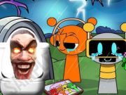 Juego Inodoro Sprunki Castle Panic Skibidi  en línea
