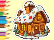 Juego Libro para colorear: Casa de dulces navideños  en línea
