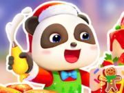 Juego Rompecabezas: baby panda chef de Navidad  en línea