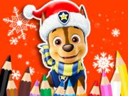 Juego Libro para colorear: Patrulla Canina Navidad  en línea