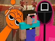 Juego Nextbots en el juego de calamar de Minecraft Sprunki  en línea
