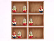Juego ¡Ordene por los estantes de Matryoshka!  en línea