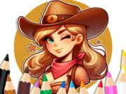 Juego Libro para colorear: Cowgirl  en línea