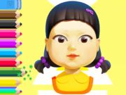 Juego Libro para colorear: muñeca de juego de calamar  en línea