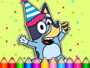 Juego Libro para colorear: cumpleaños de Bluey en línea Juego Libro para colorear: cumpleaños de Bluey en línea