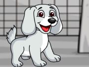 Juego Rescate al cachorro blanco de la jaula  en línea