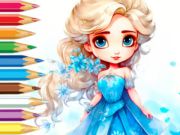 Juego Libro para colorear: princesa congelada  en línea