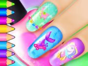 Juego Libro para colorear: salón de arte de uñas  en línea