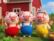 Juego Encuentra las diferencias: los 3 pequeños cerdos  en línea