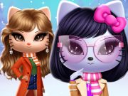 Juego Escuadrón de kitty Vestido de invierno  en línea