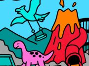 Juego Color by Code Dino Park  en línea