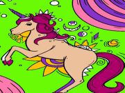 Juego Páginas para colorear de unicornio mágico  en línea
