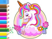 Juego Libro para colorear: unicornio jardín  en línea