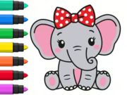 Juego Libro para colorear: elefante  en línea
