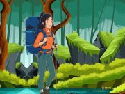 Juego La chica llega al destino de senderismo en línea