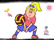 Juego Coloración de diversión de voleibol en línea