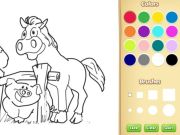 Juego Animales de granja para colorear para niños en línea